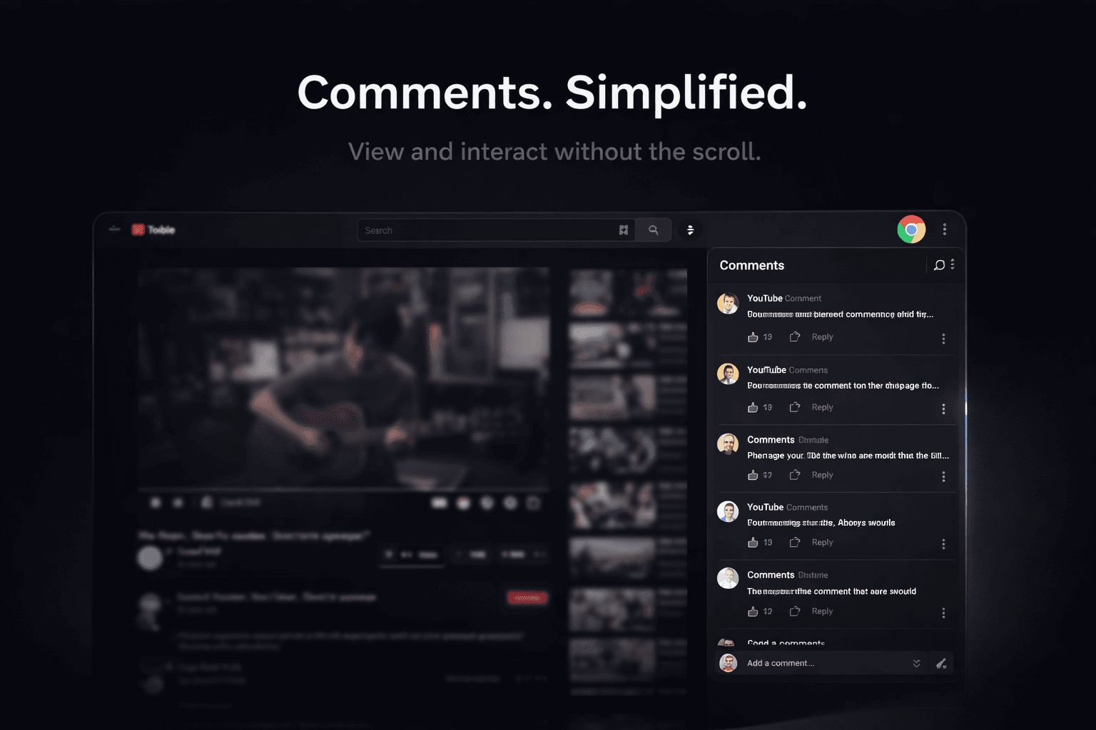 YouTube Comments Sidebar Extension
